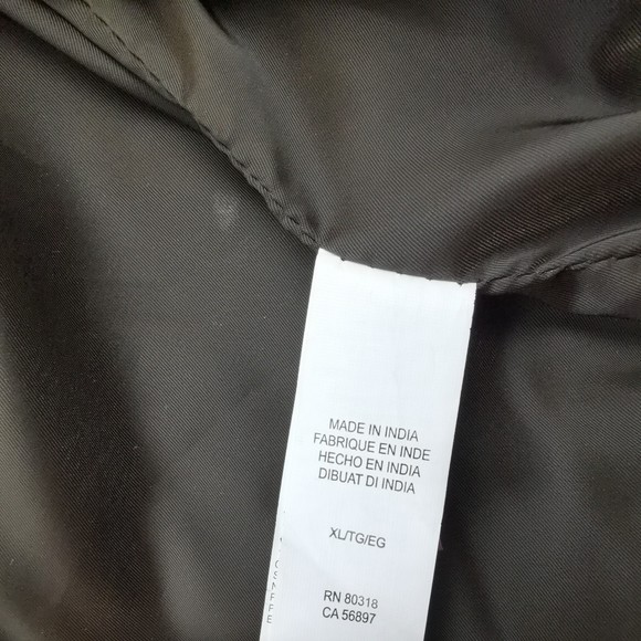 Lucky Brand Men's 100% Suede Leather Bomber Jacket Dark Olive XL Lined Pockets - Picture 11 of 15